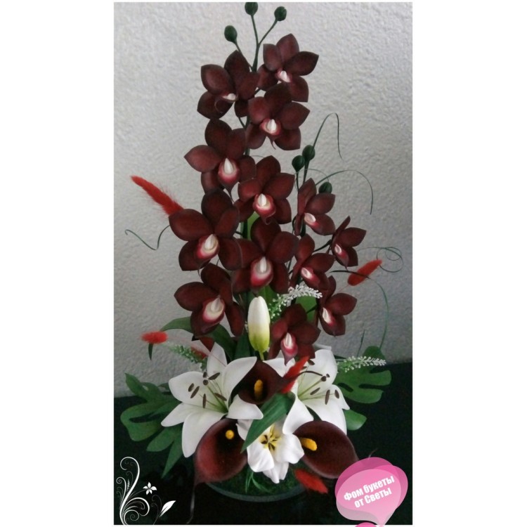 Мастер класс по изготовлению орхидеи дракула из фоамирана